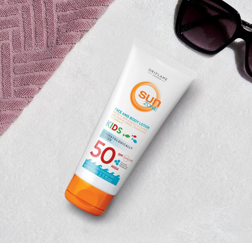 لوسیون ضدآفتاب کودکان با spf50 مناسب صورت و بدن
