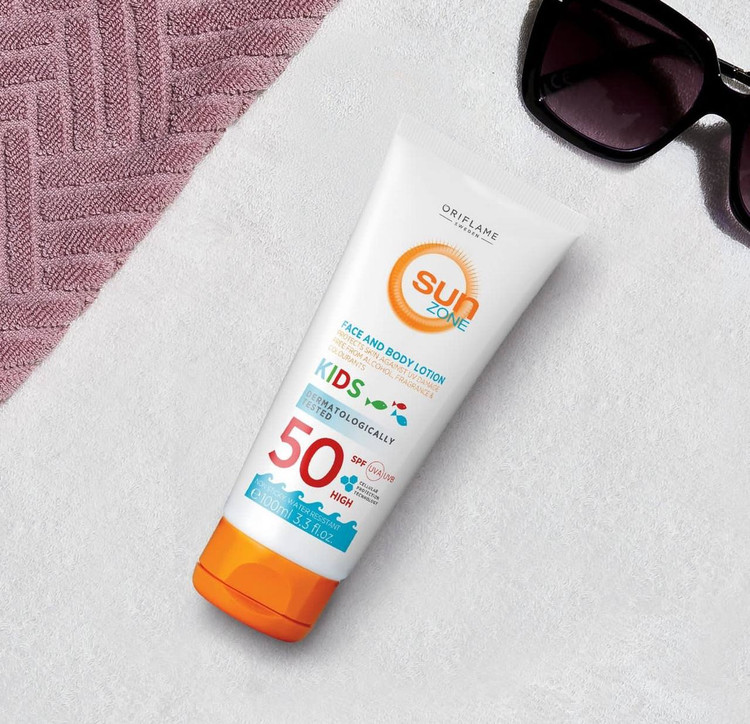 لوسیون ضدآفتاب کودکان با spf50 مناسب صورت و بدن