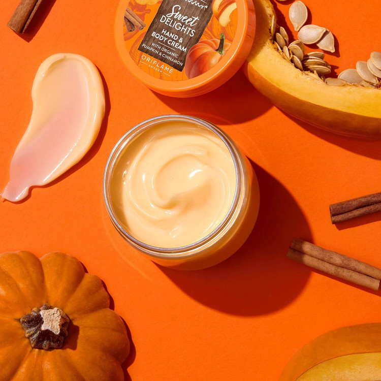 کرم دست و بدن اوریفلیم با عصاره کدو حلوایی و دارچین