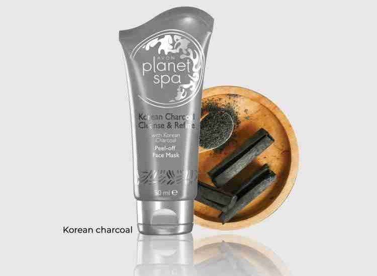 ماسک صورت پیل آف پلنت اسپا Avon با زغال کُره ای روشن کننده پوست